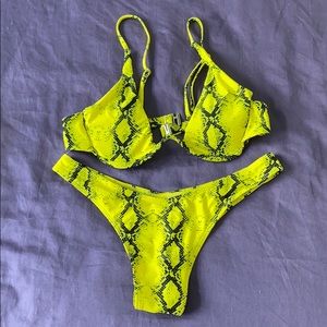 Snake print bikini
